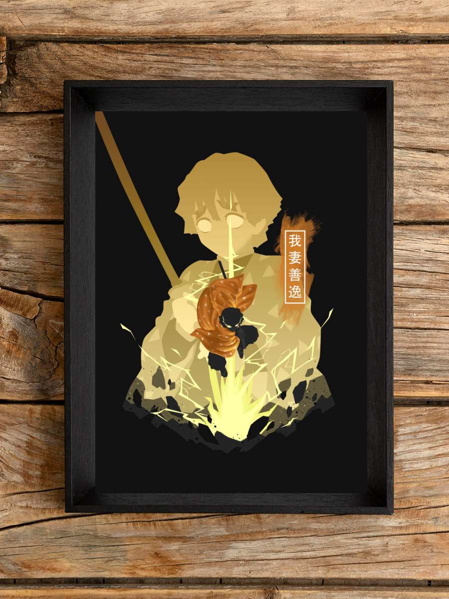 Zenitsu Agatsuma Anime Poster Çerçevesiz Yüksek Kalite Anime Duvar Poster