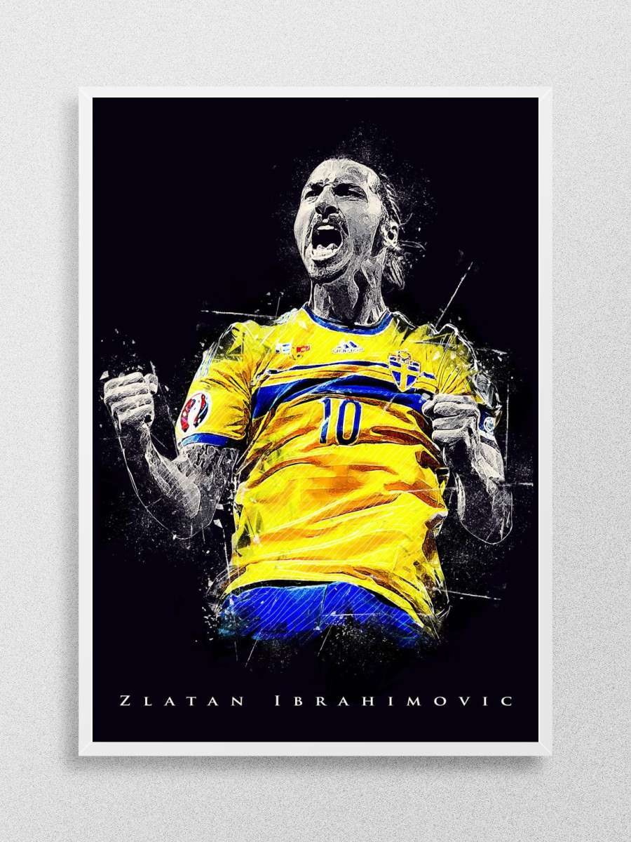 Zlatan Ibrahimovic Futbol Poster Çerçevesiz Yüksek Kalite Futbolcu Duvar Poster