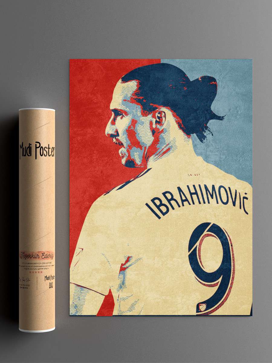 zlatan ibrahimovic Futbol Poster Çerçevesiz Yüksek Kalite Futbolcu Duvar Poster