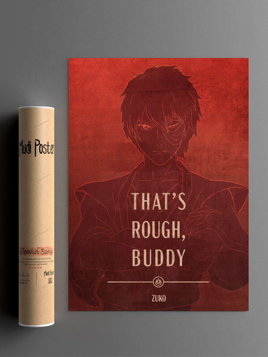 Zuko Quote Anime Poster Çerçevesiz Yüksek Kalite Anime Duvar Poster